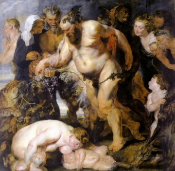  barroco Lienzo - Borracho Silenus Barroco Peter Paul Rubens
